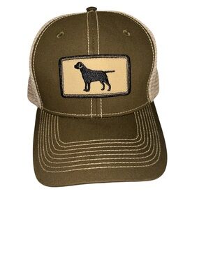 Southern Hooker Black Lab Trucker Hat Olive